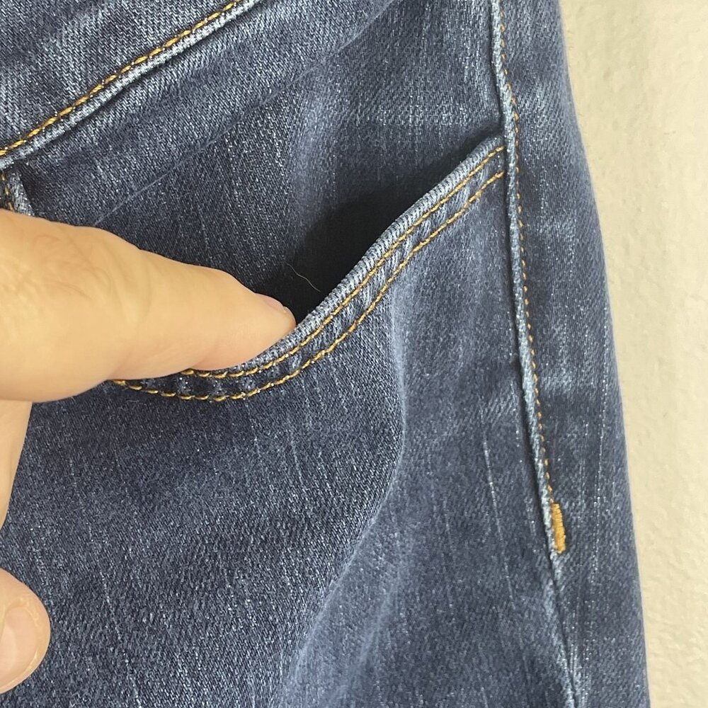 J Brand Womens Low Rise Jeans 27 x 32 Ink Blue Stretch Denim Straight - Picture 5 of 12